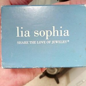 Lia Sofia circle  necklace with hoop earings